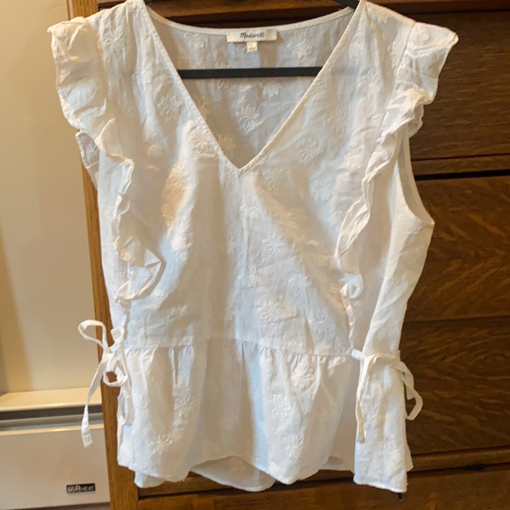 Madewell Blouse with side string detail